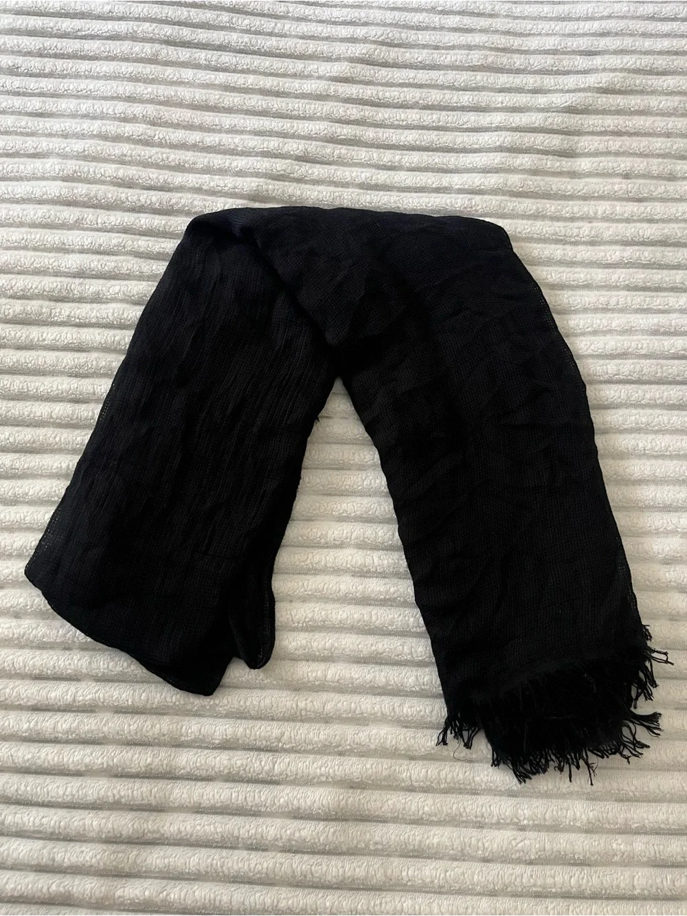Rag & Bone Black Buckley Scarf